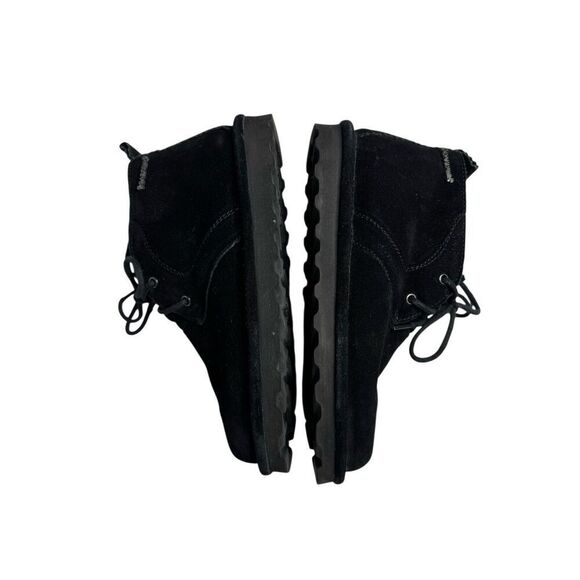 Bearpaw skye black suede lace up wide width chukka boots size 7 - Picture 9 of 13